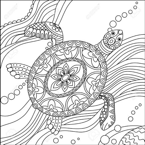 10 cute sea turtle coloring pages your toddler will love to color. Sea Turtle Coloring Pages For Adults at GetColorings.com ...