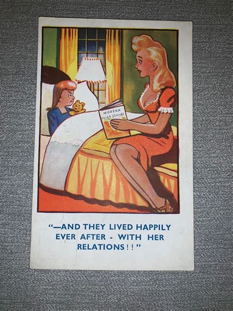 risqué 1950 s cartoon postcard quirky funny quotes etsy canada