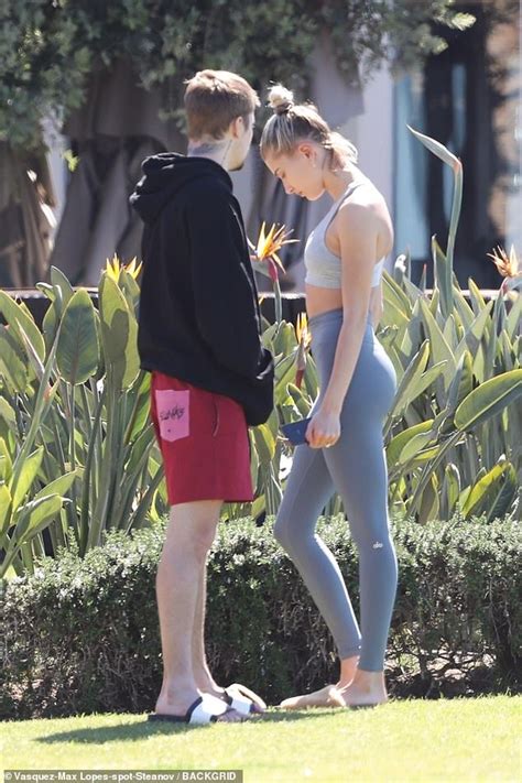justin bieber and hailey baldwin look tense as they appear to argue amid reports marriage on