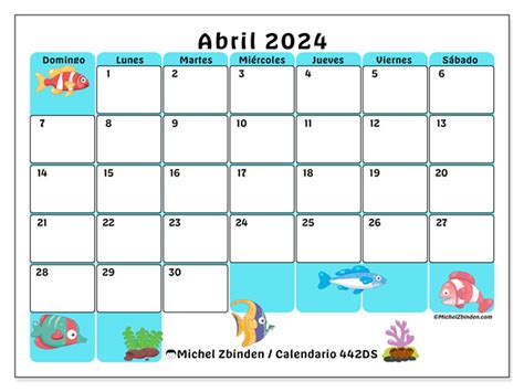 Calendario Abril 2024 442 Michel Zbinden Es