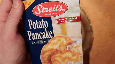Take some potato pancake latke mix… …and add that to the water and eggs. Streit's Potato Pancake Mix Recipes : Streit S Reviews ...