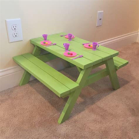 Doll Picnic Table From Preschool Picnic Table Plans Ana White
