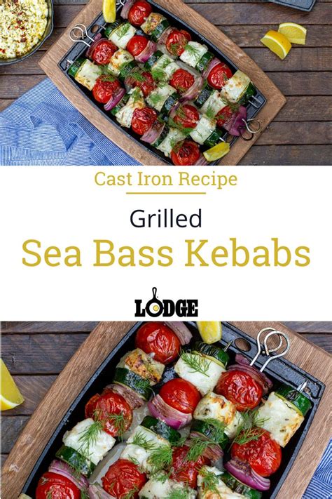 Grilled Sea Bass Kebabs With Skordalia And Grilled Feta Recipe Kebab How To Cook Potatoes