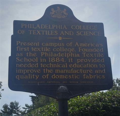 Philadelphia College Of Textiles And Science This Marker Is Located
