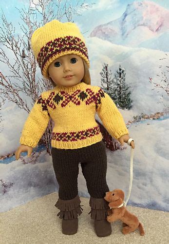 Ski Set 2 For 18 Dolls Pattern By Una Hendry Doll Clothes American