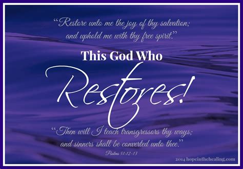 This God Who Restores Hope In The Healing