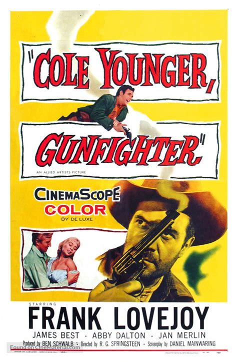 Cole Younger Gunfighter 1958 Movie Poster