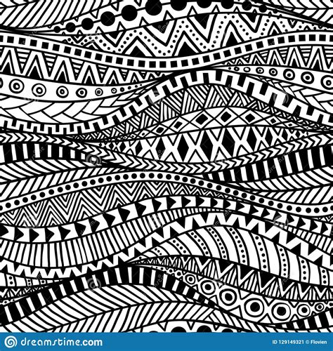 Seamless Ethnic Pattern Abstract Background Vector Illustration