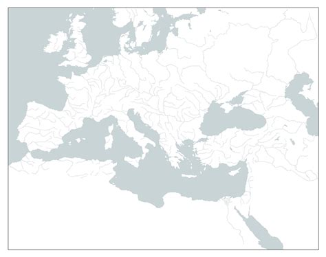 Blank Map Of Europe And North Africa Rivers By Kuusinen On Deviantart