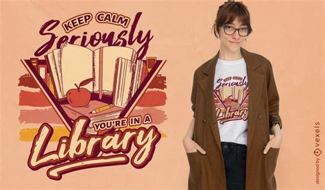 Library Silence Funny T Shirt Design Vector Download