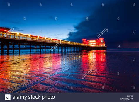 Illuminated Weston Super Mare Grand Pier At Dusk Stock Photo 51680839