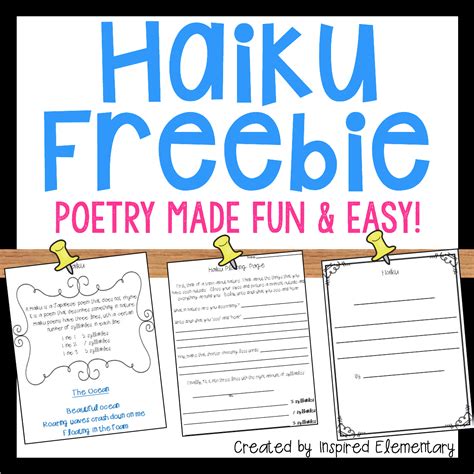 Haiku Poetry Haiku Poem Poetry Writing Poetry Freebie Haiku Poetry