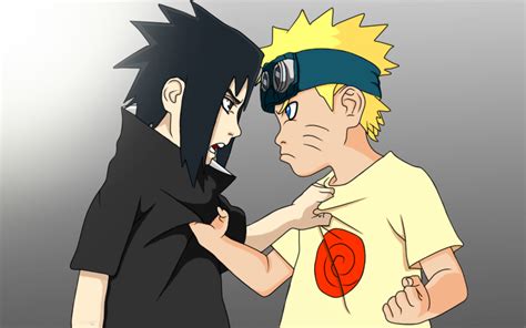 Photoshop Kid Sasuke And Naruto Lineart