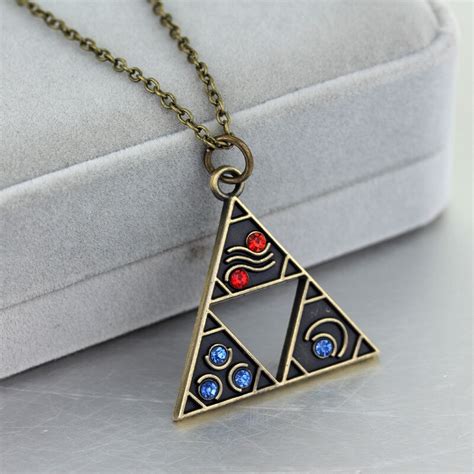 buy anime game jewelry the legend of zelda triforce necklace zelda triangle