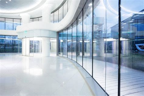 Futuristic Modern Office Building Interior — Stock Photo