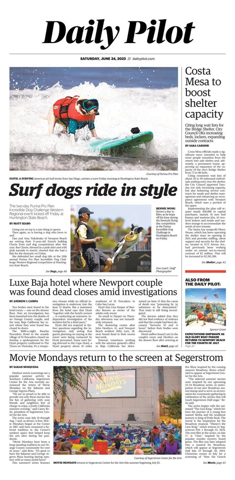 Daily Pilot e-newspaper: Saturday, June 24, 2023 - Los Angeles Times