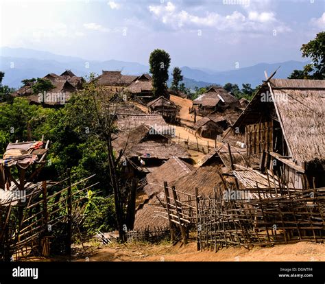 Akha Village On The Burmese Border In The West Of Chiang Rai Bamboo