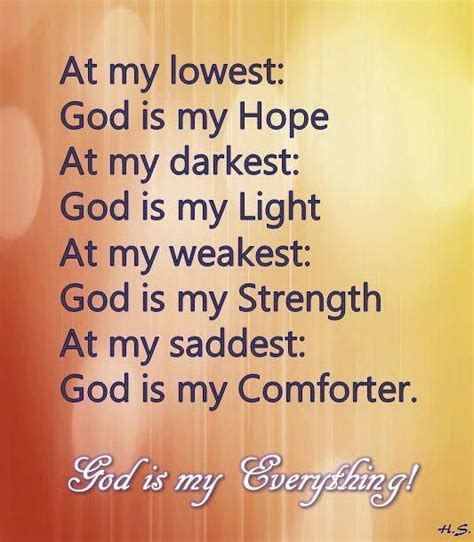 Hope Light Strength Comforter God My Everything Faith In God