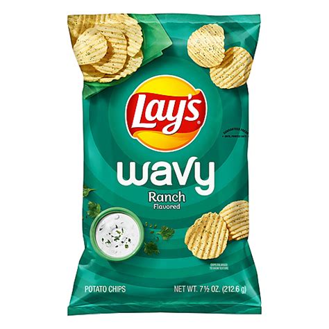 Lay`s Wavy Ranch Chips Potato Houchens My Iga