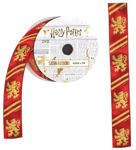 Buy Harry Potter Gryffindor Satin Ribbon 5 Metres Sanity