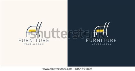 Minimalist Furniture Logo Chair Storeoutline Logo Stock Vector Royalty