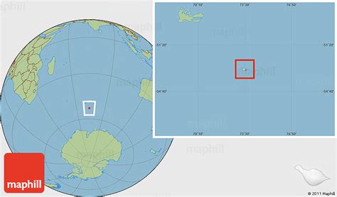Savanna Style Location Map Of Heard Island And Mcdonald Islands Hill