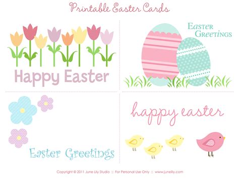 Printable easter name place cards download them or print. Printable Easter Cards | June Lily | Design, Illustration, and Printables