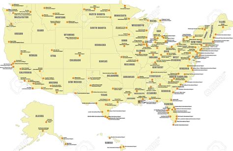 Map United States Airports Direct Map