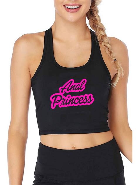 anal princess design sexy slim fit cute crop top hotwife fetish ddlg bdsm bimbo doll tank