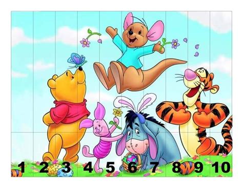 Number Puzzle For Kids Amigos Do Ursinho Pooh Disney Winnie The