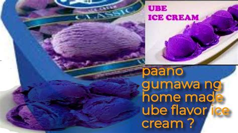 paano gumawa ng home made ice cream ube flavor youtube