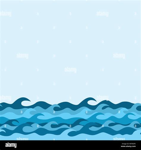 Seamless Decorative Border From Sea Waves Stock Vector Image And Art Alamy