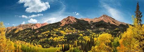 Jerry Blank Photo 45420 An Autumn Aspen Panorama Of The Three Red