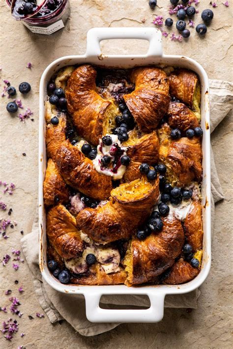 Beat cream cheese, sugar, eggs and vanilla in medium bowl with electric mixer until well blended. Berry and Cream Cheese Croissant French Toast Bake. - Half ...