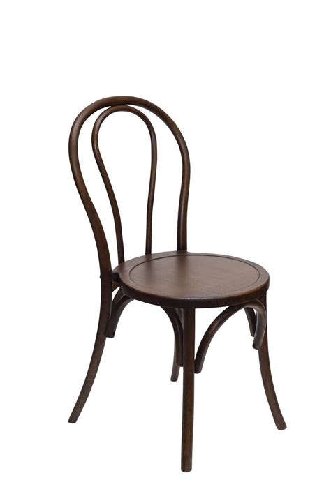 Metal legs in a black finish create an open and sturdy base. Signature Party Rentals - Bentwood Chair Dark Oak Rentals ...