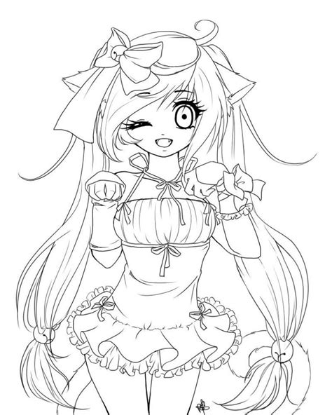 Anime Girl Coloring Pages Free Printable