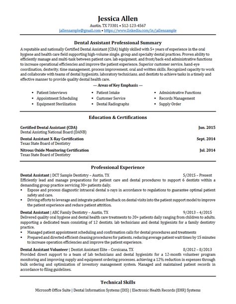 You can edit this personal assistant resume example to get a quick start and easily build a perfect resume in just. Dental Assistant Resume - ResumeGo