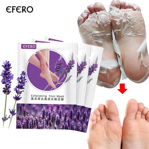 Efero Pedicure Socks Exfoliating Foot Mask Peeling Soften For Feet Foot Patch Lavender Feet Mask