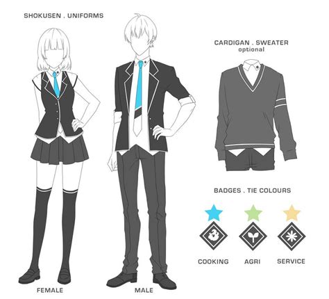 Uniforms By Shokusen Admin Drawing Anime Clothes Anime Uniform