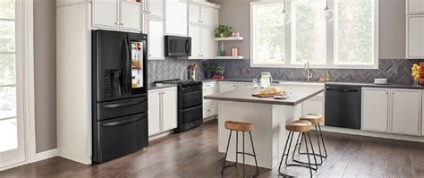 Shop appliance packages by brand. LG Matte Black Stainless Steel Kitchen Appliances ...