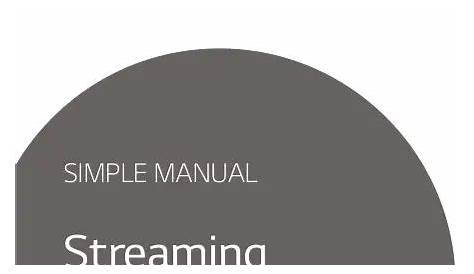 LG Streaming Blu-ray Disc DVD Player User Manual