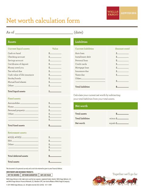 Open a wells fargo checking account online in minutes. Get Wells Fargo Net Worth Calculation Forms - Fill Online, Printable, Fillable, Blank | pdfFiller