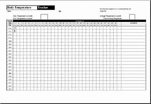 Body Temperature Tracker Template Printable Medical Forms Letters