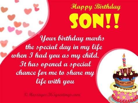 Happy Birthday Greetings For Son