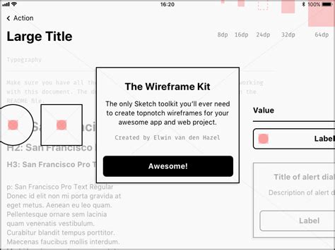 Sketch Freebies And Resources 138 Lightweight Wireframe Kit For Sketch