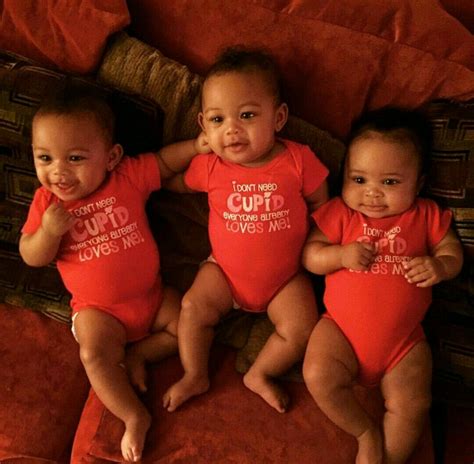 Pin By Ayemisstina 😜👑 On Triplets Triplet Babies Cute Black Babies
