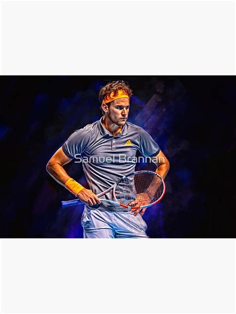 Angry Serious Dominic Thiem Portrait Digital Artwork Print Tennis