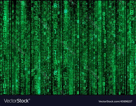 Digital Stream Binary Code Data Matrix Background Vector Image
