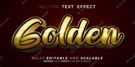 Premium Vector Editable Text Effect Golden Shine Text Style Concept