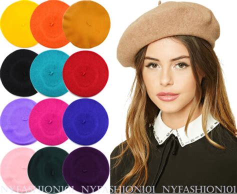 nyfashion101® french style lightweight casual classic solid color wool beret ebay